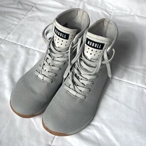Grey Nobull high top trainers